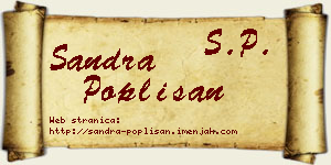 Sandra Poplišan vizit kartica